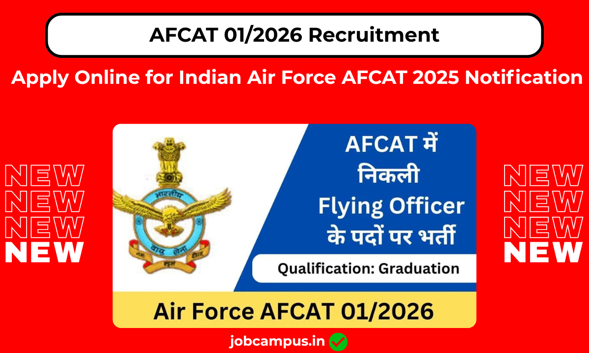 AFCAT 01/2026 Recruitment