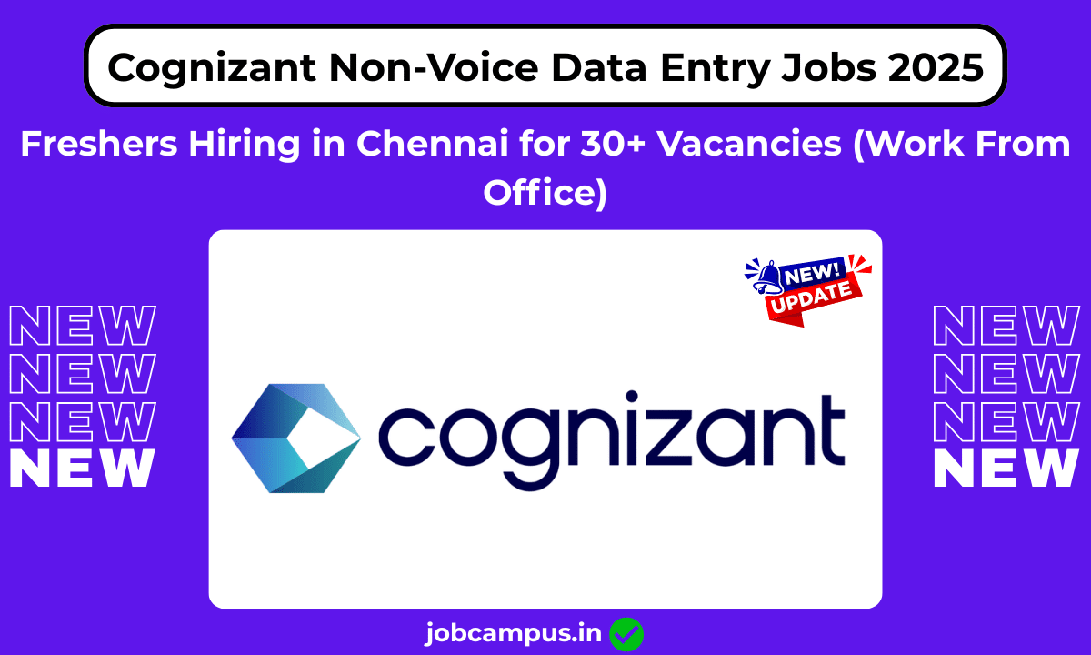 Cognizant Non-Voice Data Entry Jobs 2025