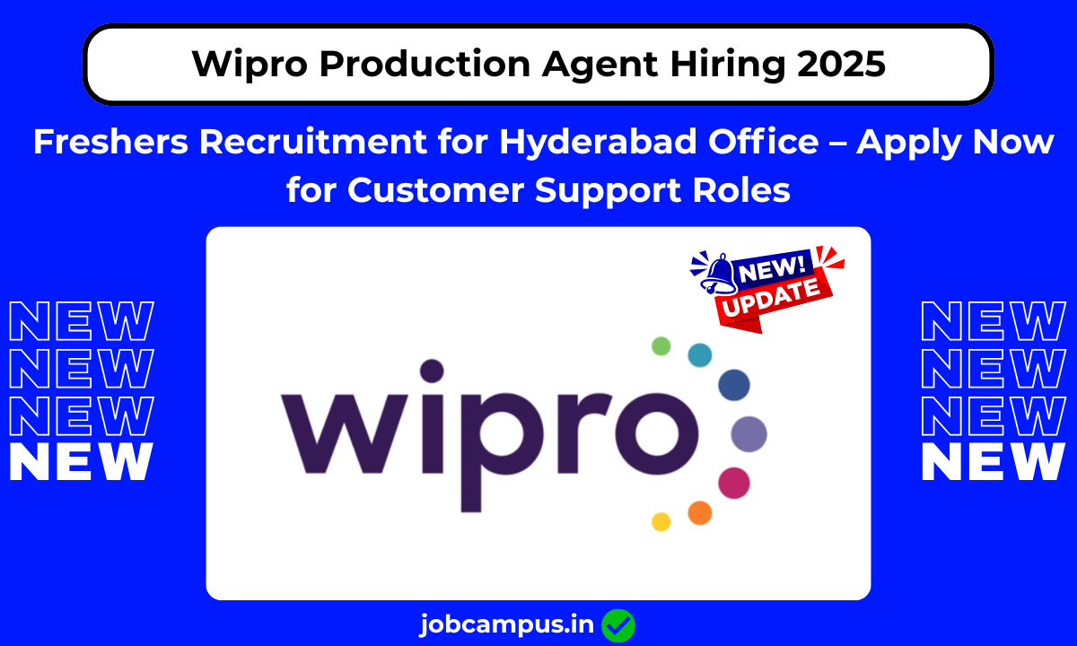 Wipro Production Agent Hiring 2025